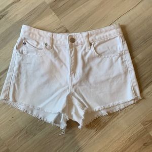 Volcom Mid Rise White Cut-Off Shorts